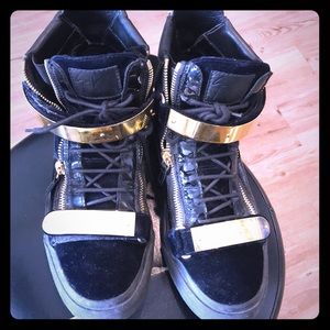 Giuseppe zanotti black ,navy,gold sneakers